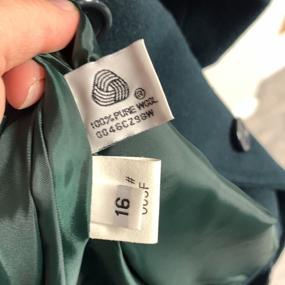 Vintage Sandro 100% Wool Trench Coat Size 16 - Picture 5 of 8